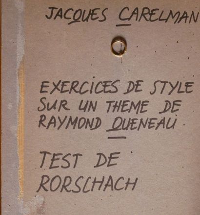 Jacques CARELMAN (1929-2012)
Exercises in...