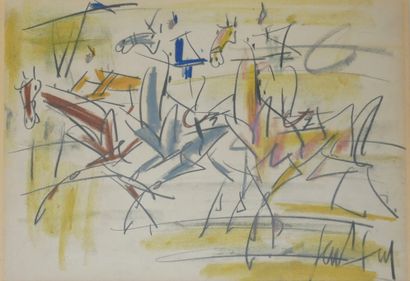GEN PAUL (1895-1975)
Horse race
Grease pencil...