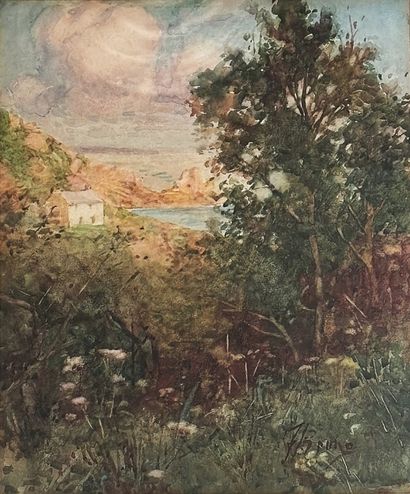 F. BRUNO
Seaside
Watercolor signed lower...