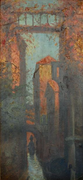 Ecole moderne
Ruelle à Venise
Huile sur carton
58...