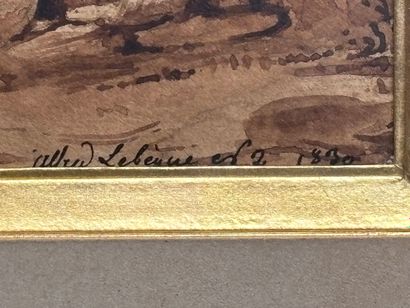 Nineteenth century school.
Road
Brown ink...