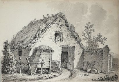 Lot de quinze gravures dépareillées à décor...