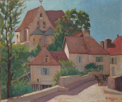 Emile BRUNEAU (20th c.)
Carriole crossing...