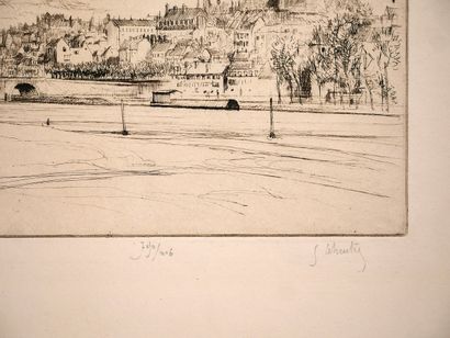 Gustave LEHEUTRE (1861-1932)
Le pont sur...