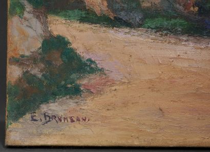 Emile BRUNEAU (20th c.)
The church
Oil on...