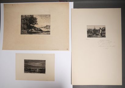 Lot de gravures, estampes, lithographies...