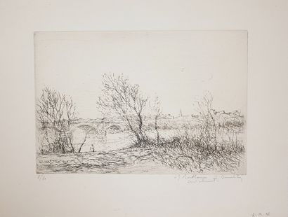Jacques BEURDELEY (1874-1954)
- River bank
Etching...
