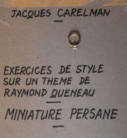 Jacques CARELMAN (1929-2012)
Exercices de...