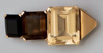 Broche pouvant former pendentif, en or jaune,...