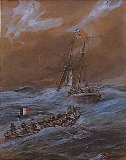 Antonio de P. CAULA
Le naufrage
Gouache signée...