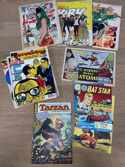 Lot de 17 BD (italien). 
Années 60/70.
On...