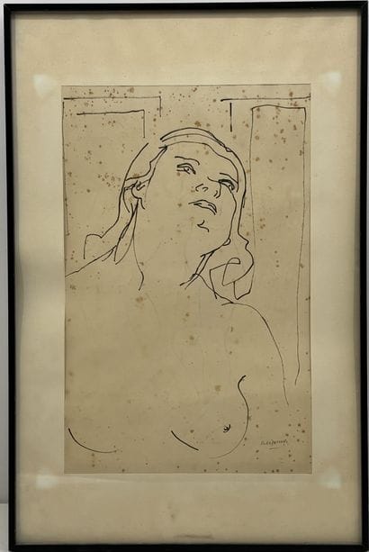 Ecole moderne
Buste de femme nue - etude...