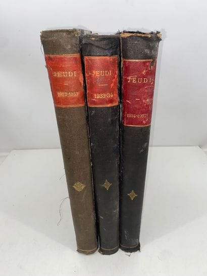 THURSDAY 
Set consisting of 3 bound volumes:...