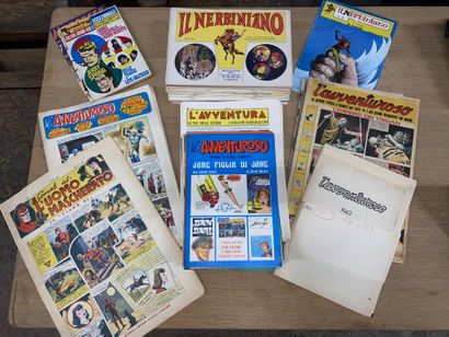 A large collection of vintage Italian comic...