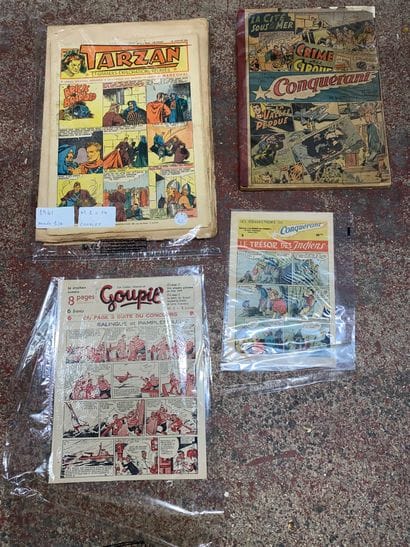 Lot comprenant :
-	Tarzan (année 1941, numéro...