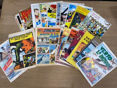 A large collection of vintage Italian comic...