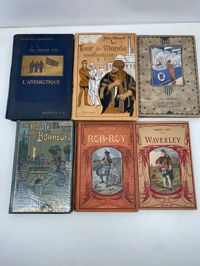 Lot de 9 livres d’enfants, cartonnages d’éditeurs...