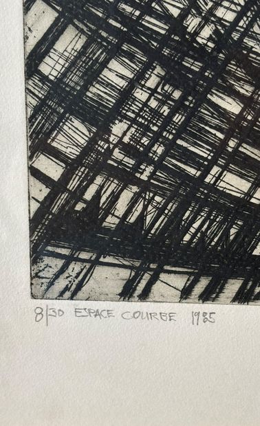 Contemporary Art
Curved Space
Etching, titled,...