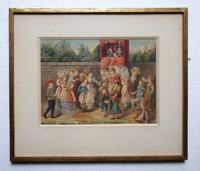 Ecole moderne
Jeux d'enfants
Paire d'aquarelles...