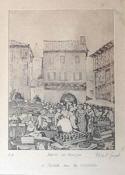 Michel GUYOT (20th century)
Market in Rouergue
Etching...