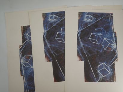 Mel BOCHNER (1940-) 
Freefall, 1989
5 Lithographs...