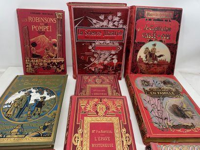 Lot de 10 livres de Prix à cartonnages d’éditeurs...