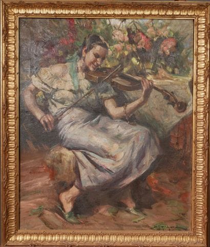 Richard DURANDO TOGO (1910- ?) :
La violoniste
Huile...