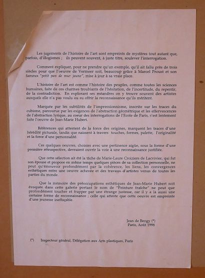 Jean-Marie HUBERT
Sans titre
Aquarelle signée...