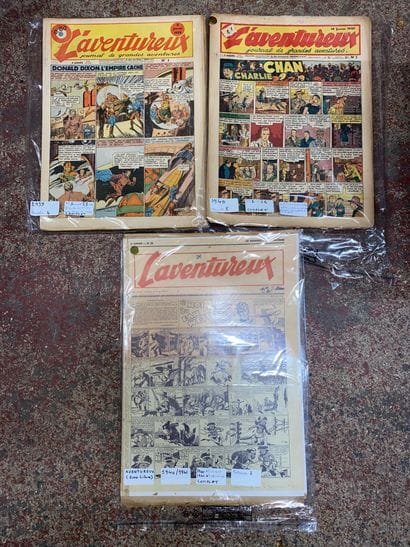 L’AVENTUREUX 
Ensemble de BD, comprenant...