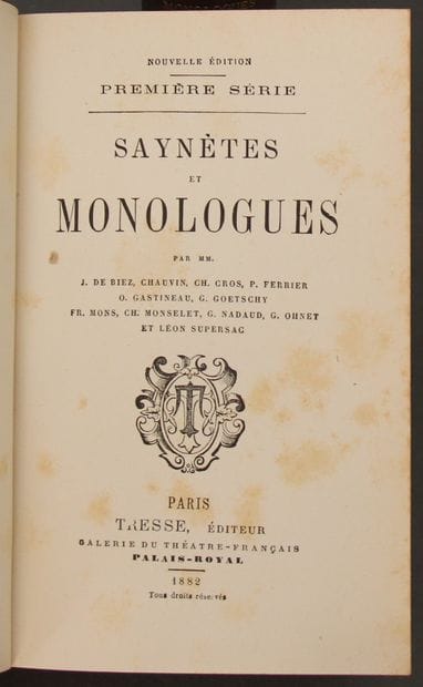 COLLECTIF. Saynetes et monologues.
2 vol....