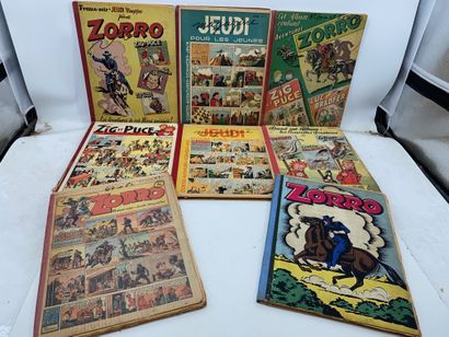 ZORO 
Ensemble de 17 albums Zorro, Zig Puce,...