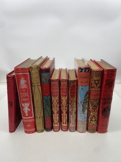 Lot de 10 livres de Prix à cartonnages d’éditeurs...