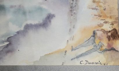 Claudine DUCAROIR (1946-)
The Beachfront
Watercolor,...