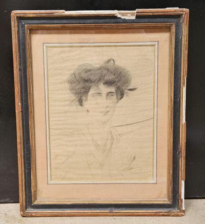 Paul César HELLEU (1859-1927) 
Portrait d’une...