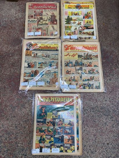 L’AVENTUREUX 
Ensemble de BD, comprenant...