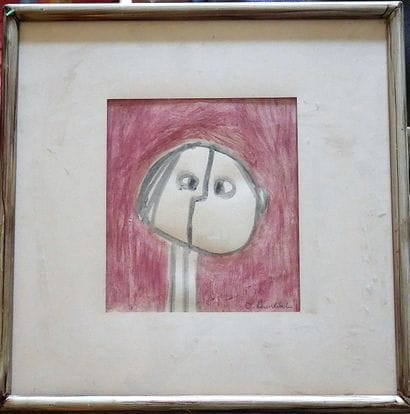 Ecole contemporaine
Visage
Aquarelle signée...