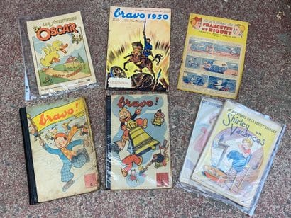 Lot de BD, comprenant :
-	Bibi Fricotin
-	Le...