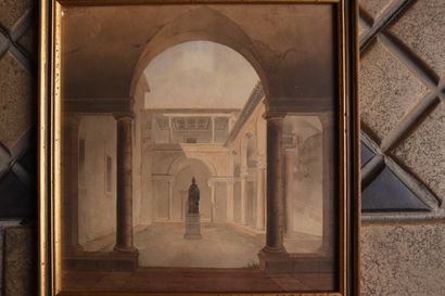 Ecole du XIXème s.
Péristyle
Aquarelle
22,5...