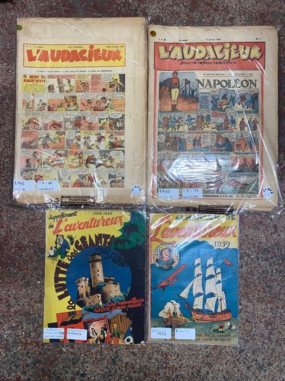 L’AVENTUREUX 
Ensemble de BD, comprenant...