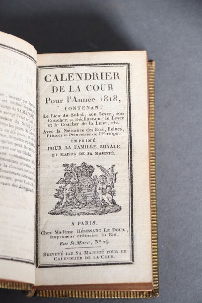 Calendrier de la cour pour l'année 1818 contenant...