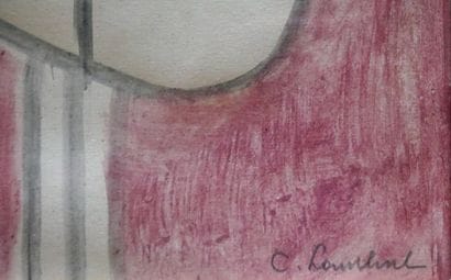 Ecole contemporaine
Visage
Aquarelle signée...