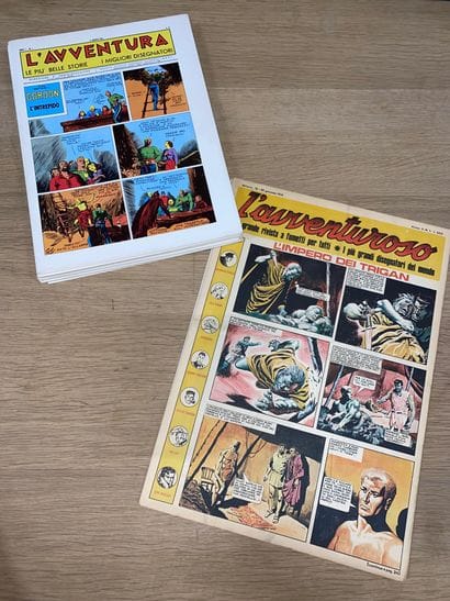Lot de 17 BD (italien). 
Années 60/70.
On...