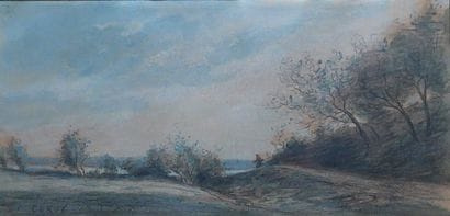 Ecole fançaise du XIXème s.
Paysage de bord...
