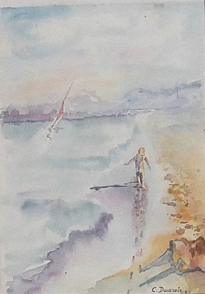 Claudine DUCAROIR (1946-)
The Beachfront
Watercolor,...