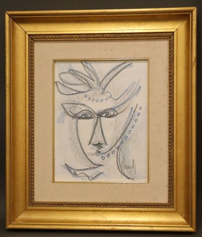 Gilbert Giuliani, known as GIANANGELLI (1935–2009)
Portrait
Pastel...