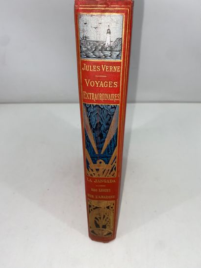 Jules, VERNE 
La Jangada
Grand in-8 illustré.
Cartonnage...