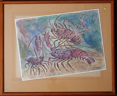 Pierre CHARTRON (1921-2013)
Aquarium de Banyuls
Aquarelle...