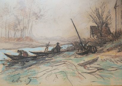 Charles Emile JACQUE (1813-1894)
Paysage...