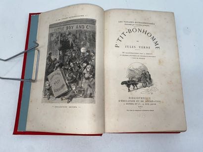 Jules, VERNE 
P’tit Bonhomme
Grand in-8 illustré.
Cartonnage...