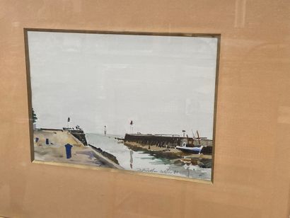 Jean HELLEU (1894-1985) 
L’entrée du port
Aquarelle...
